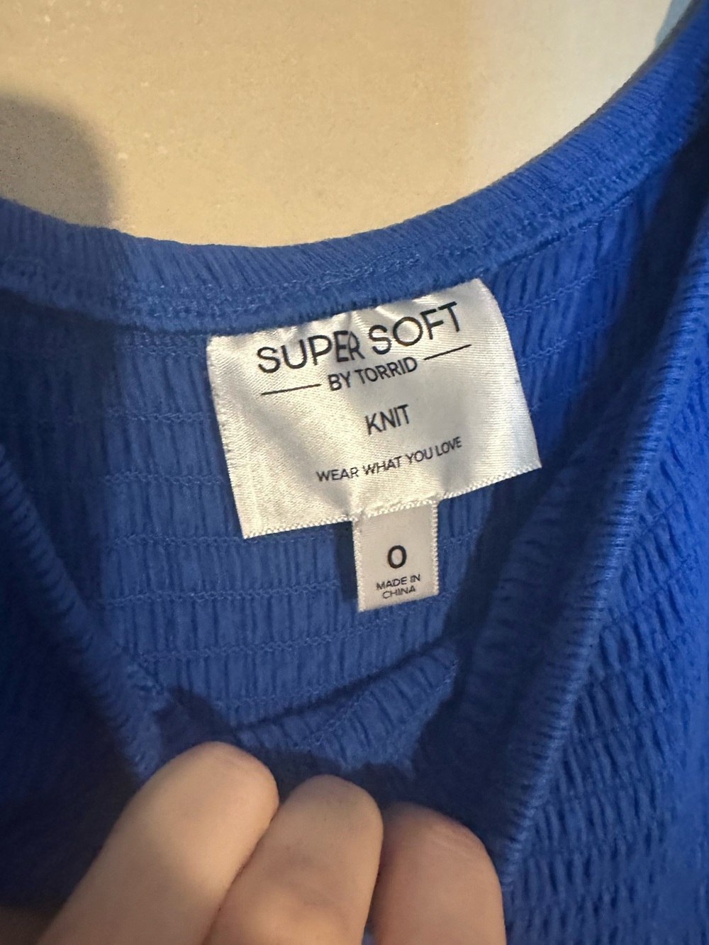 Royal Blue dress with pockets — Smocked Bodice- Super soft knit torrid - Picture 2 of 9